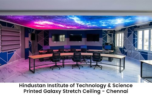 Hindustan University printed galaxy stretch ceiling