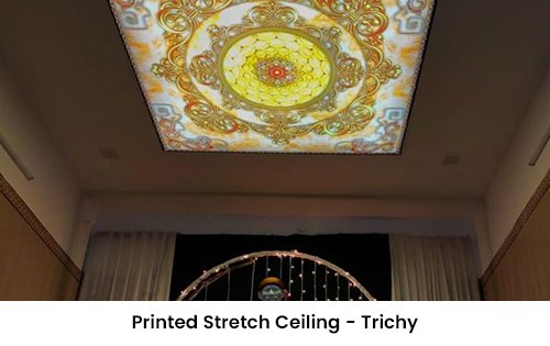 Pooja room printed stretch ceiling Trichy